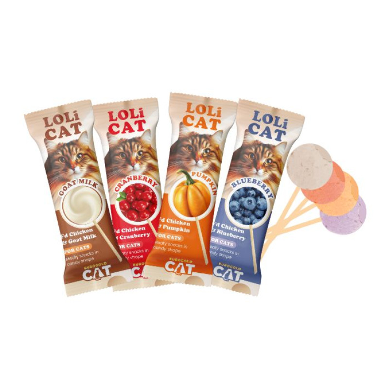 EUROGOLD CAT LOLİCAT KEDİ ÖDÜL LOLİPOP 1.5 GR  KARIŞIK - 15'Lİ .5